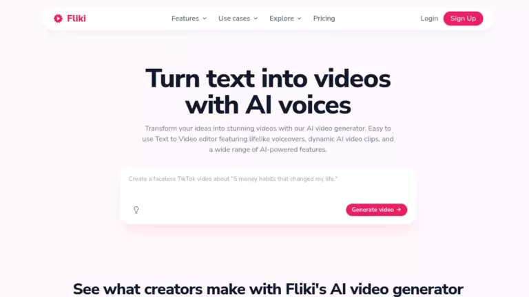 Fliki screenshot