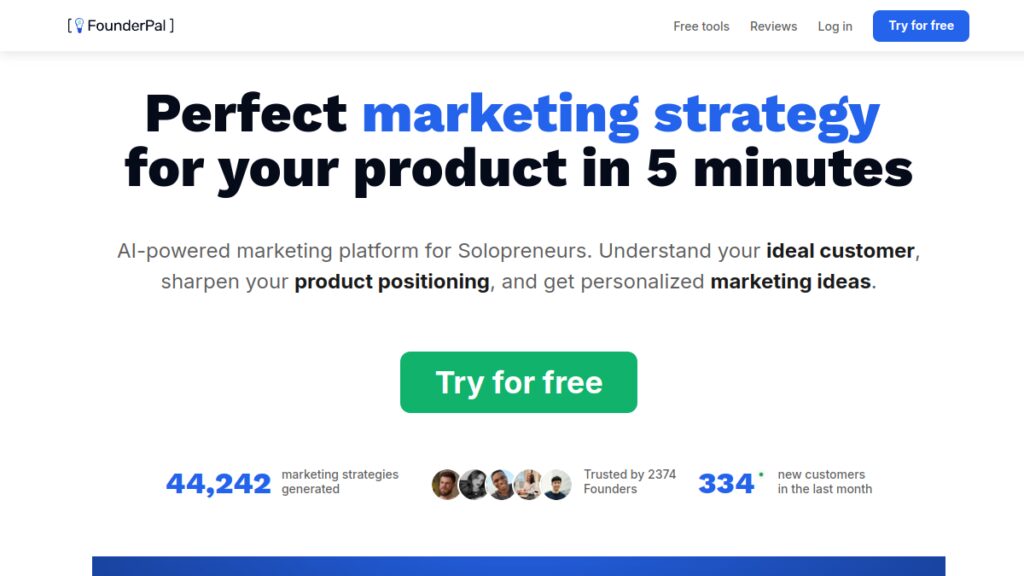 Интерфейс Marketing Strategy Generator