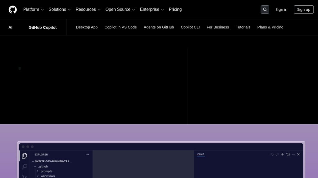 Интерфейс GitHub Copilot
