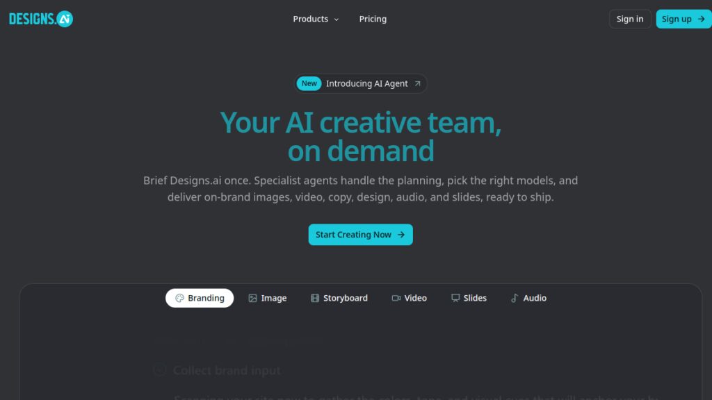 Интерфейс Designs AI