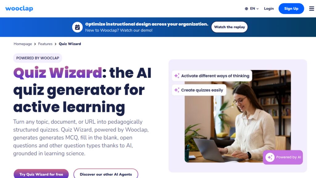 Интерфейс Quiz Wizard