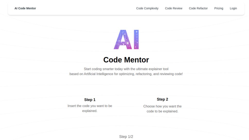 Интерфейс AI Code Mentor