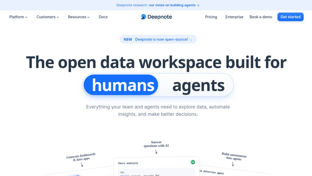 Интерфейс Deepnote