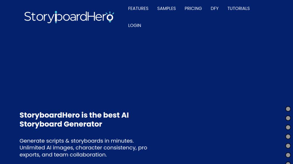 Интерфейс Storyboard Hero