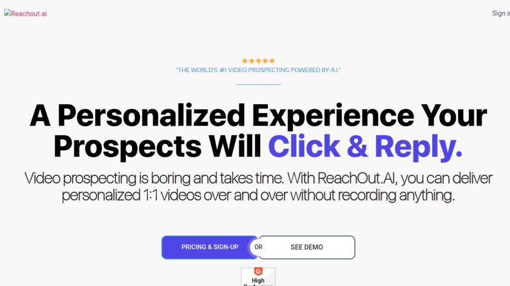 Интерфейс ReachOut.AI
