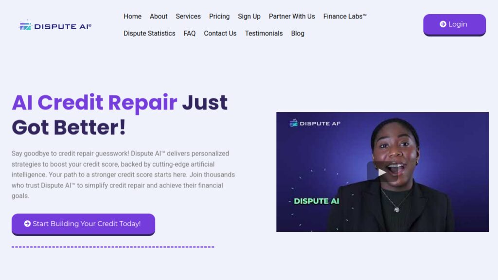 Интерфейс Dispute AI