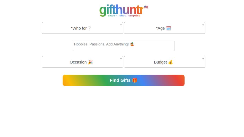 Интерфейс GiftHuntr