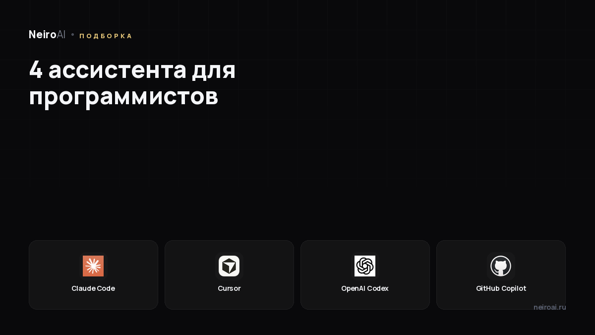 Нейросети для программистов: 4 AI-ассистента и когда какой выбрать