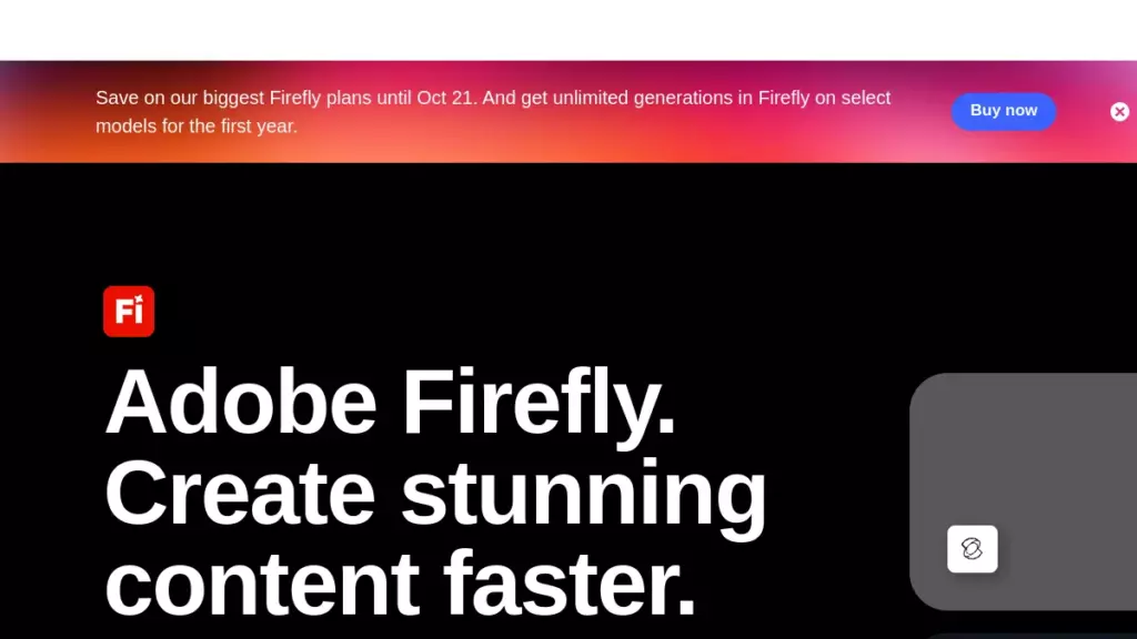 Интерфейс Adobe Firefly
