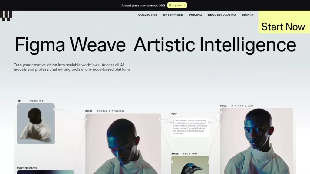 Интерфейс Figma Weave